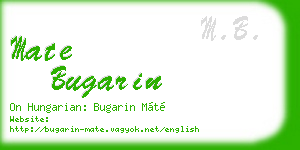 mate bugarin business card